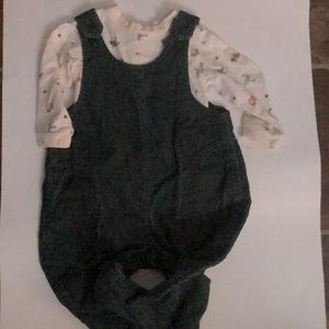 Boys corduroy Jumper with print long sleeve onesie